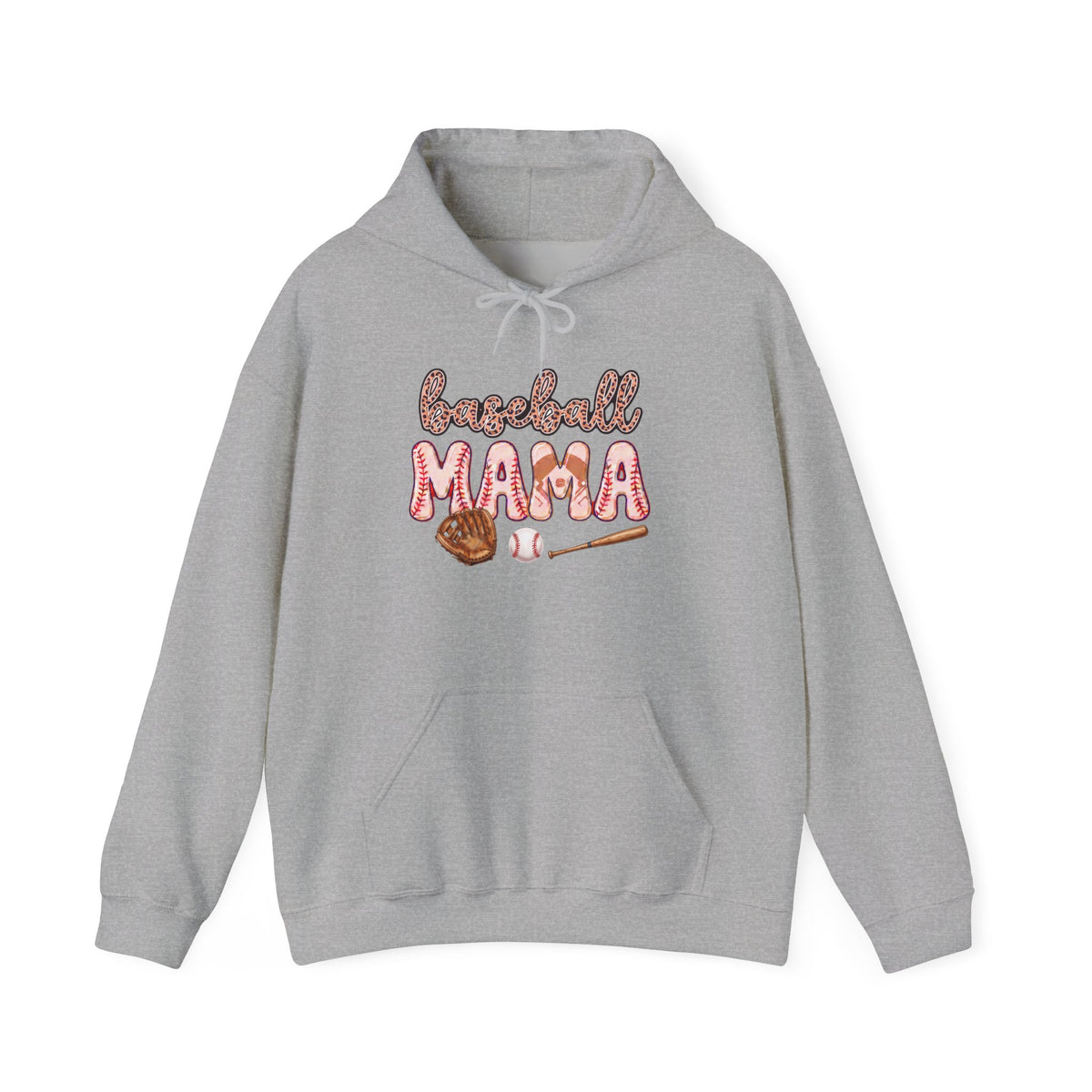 Baseball Mama Hoodie – Cute Glove & Bat Design for Sports Moms, Mother’s Day Gift