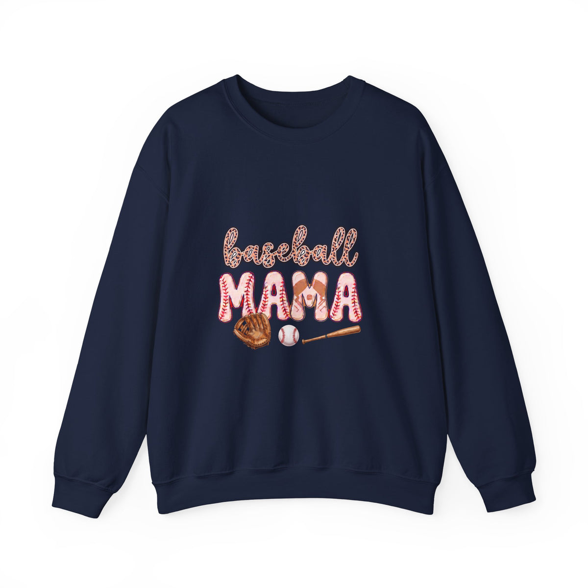 Baseball Mama Crewneck Sweatshirt — Mom Gift for Baseball Moms