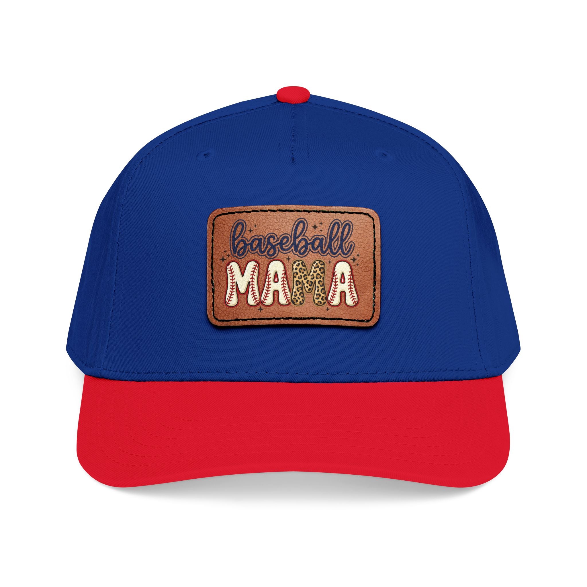 Mid Profile Baseball Cap with Leather Patch (Rectangle)