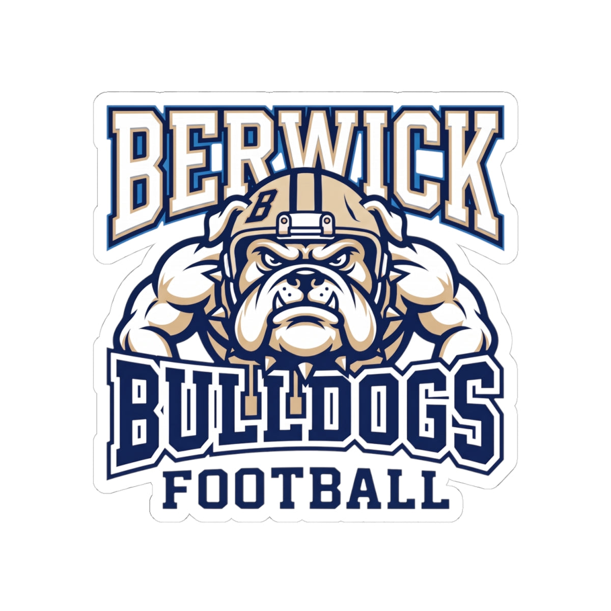 Berwick Bulldogs Football Sticker — Kiss-Cut Team Logo Sticker