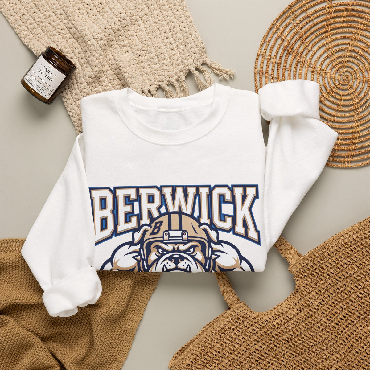 Berwick Bulldogs Football Crewneck Sweatshirt