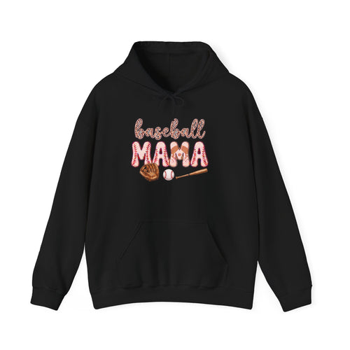 Baseball Mama Hoodie – Cute Glove & Bat Design for Sports Moms, Mother’s Day Gift