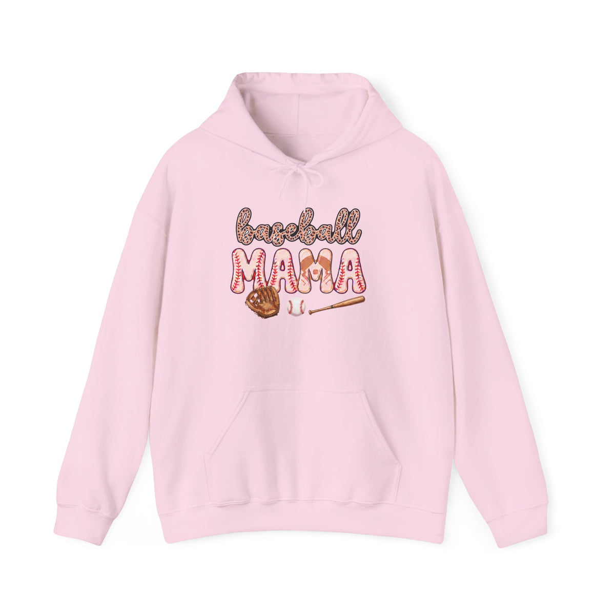 Baseball Mama Hoodie – Cute Glove & Bat Design for Sports Moms, Mother’s Day Gift