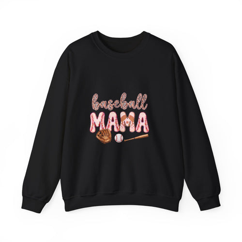 Baseball Mama Crewneck Sweatshirt — Mom Gift for Baseball Moms