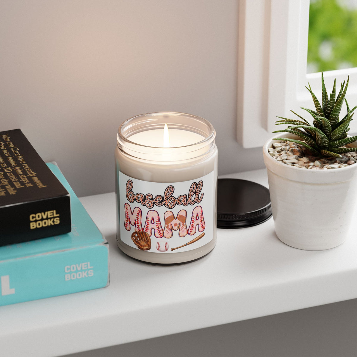 Baseball Mama Scented Soy Candle — 9oz Gift for Sports Moms
