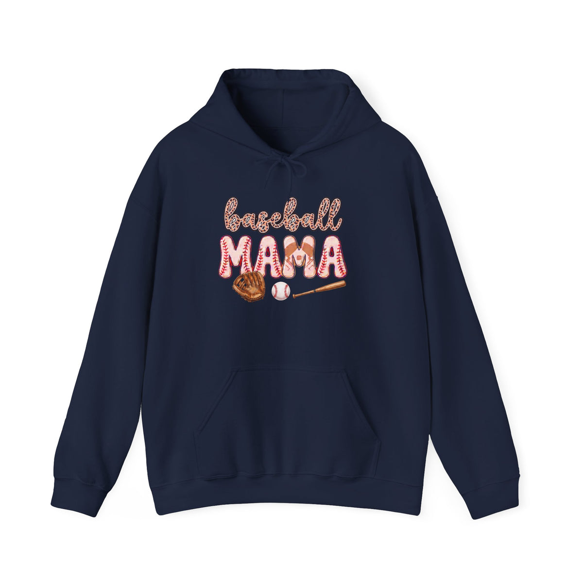 Baseball Mama Hoodie – Cute Glove & Bat Design for Sports Moms, Mother’s Day Gift