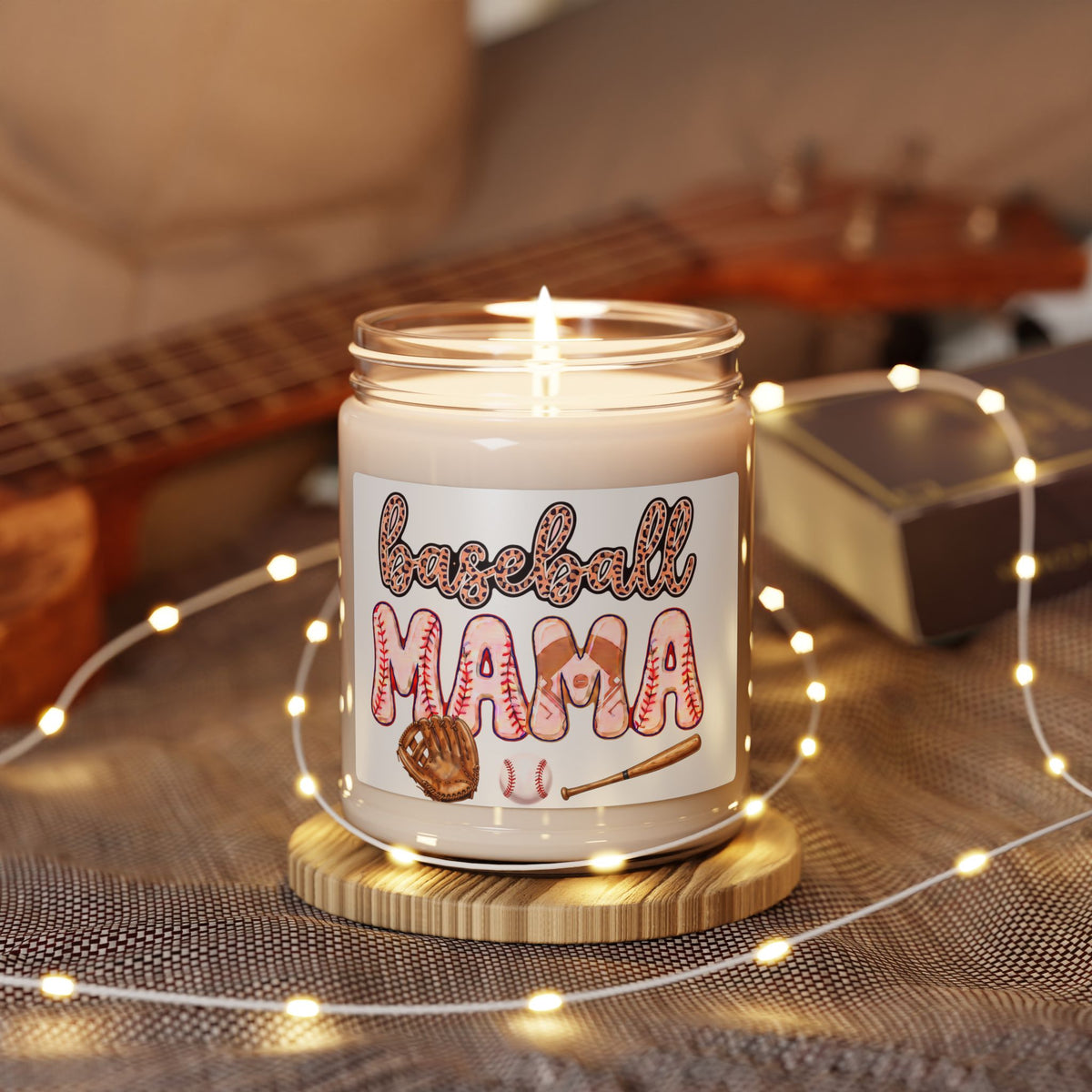 Baseball Mama Scented Soy Candle — 9oz Gift for Sports Moms