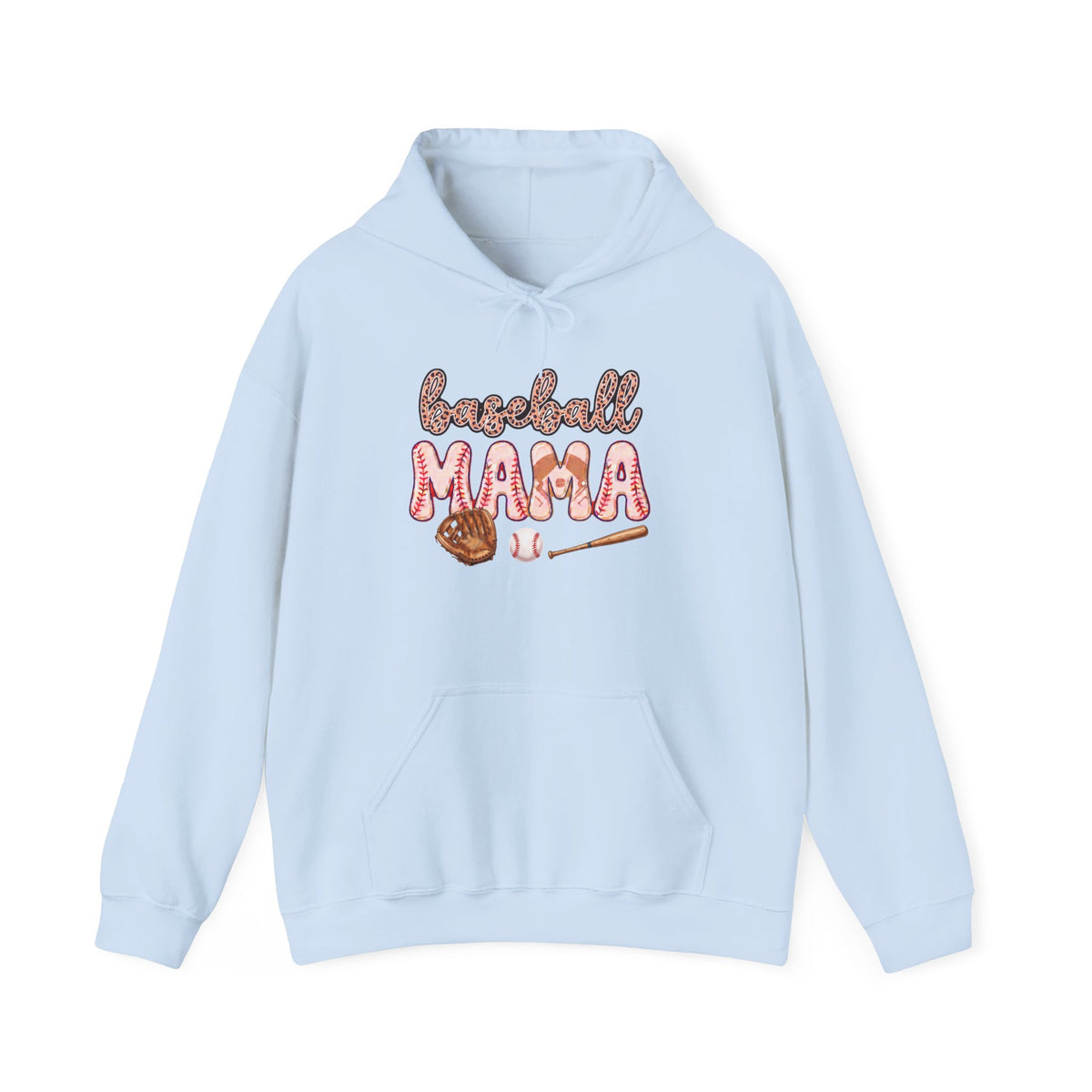Baseball Mama Hoodie – Cute Glove & Bat Design for Sports Moms, Mother’s Day Gift
