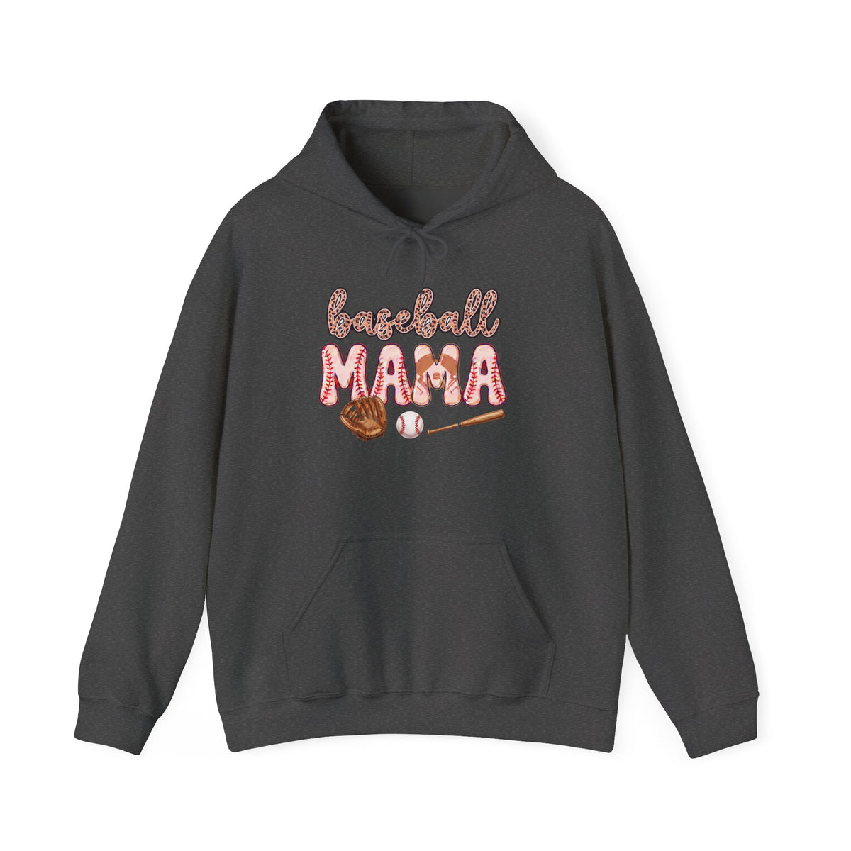 Baseball Mama Hoodie – Cute Glove & Bat Design for Sports Moms, Mother’s Day Gift