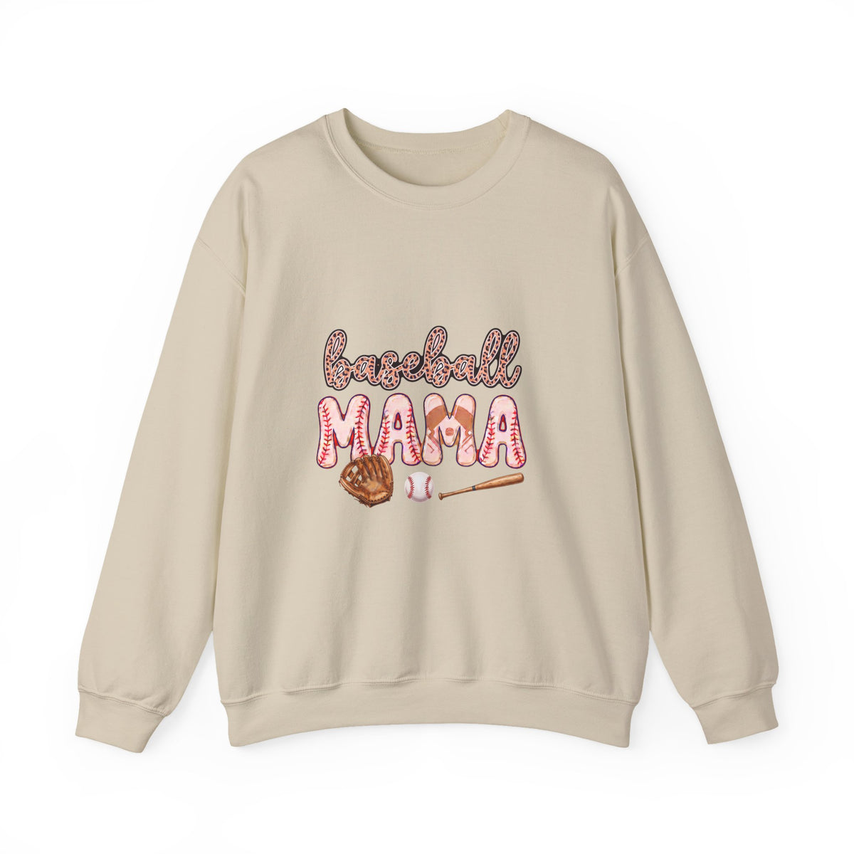 Baseball Mama Crewneck Sweatshirt — Mom Gift for Baseball Moms