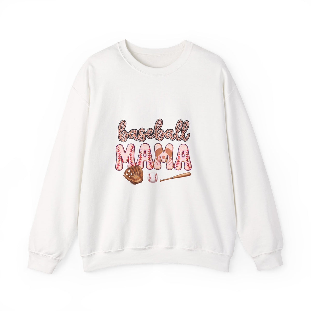 Baseball Mama Crewneck Sweatshirt — Mom Gift for Baseball Moms