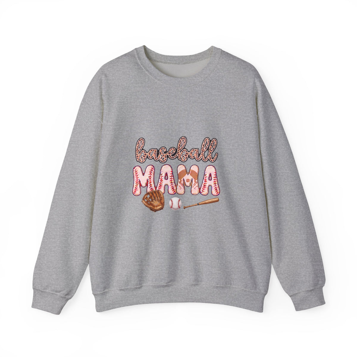 Baseball Mama Crewneck Sweatshirt — Mom Gift for Baseball Moms