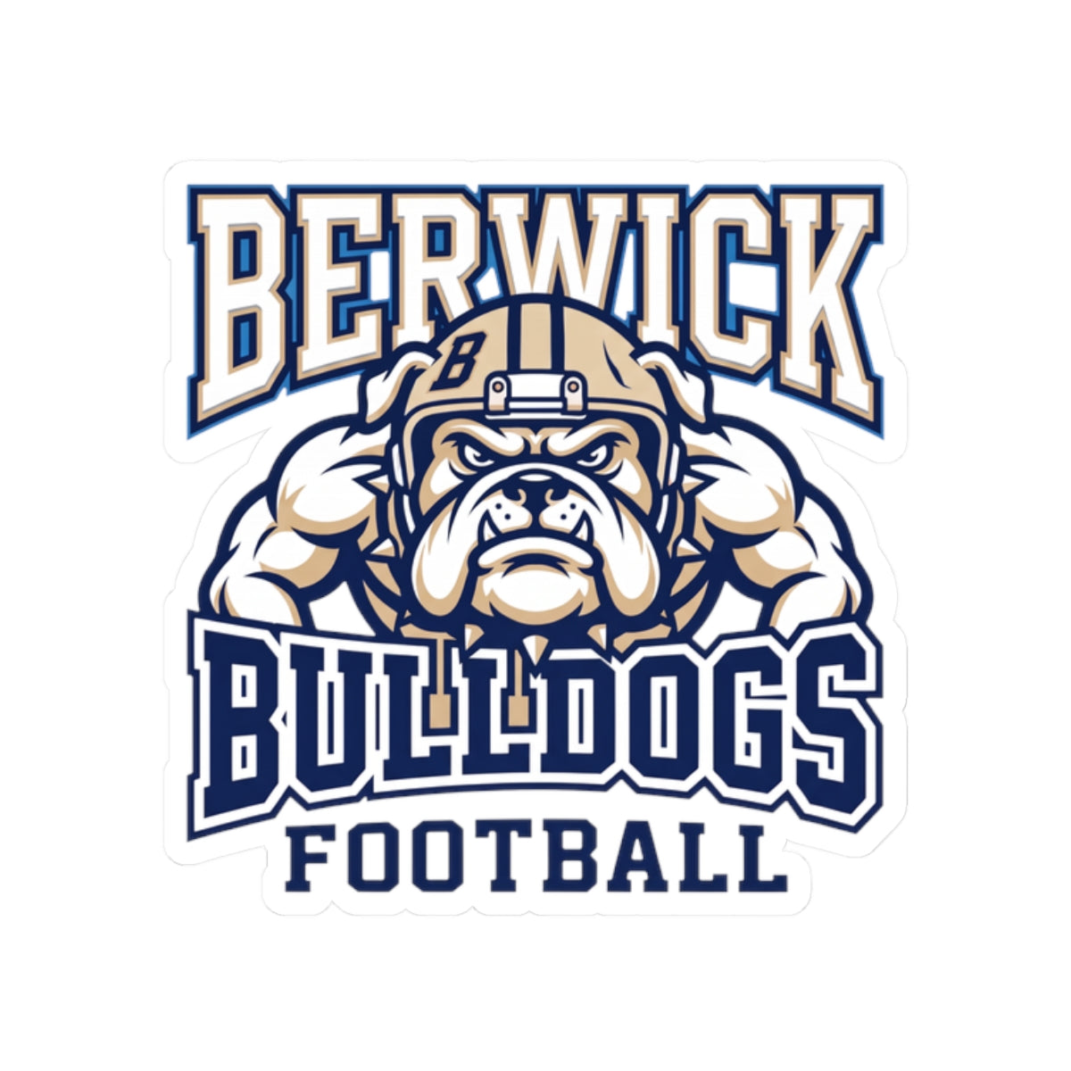 Berwick Bulldogs Football Sticker — Kiss-Cut Team Logo Sticker