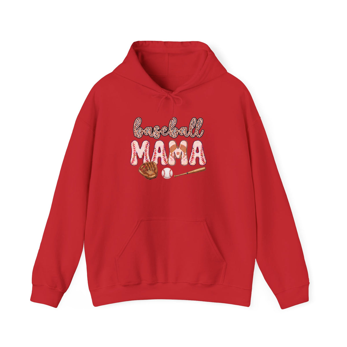 Baseball Mama Hoodie – Cute Glove & Bat Design for Sports Moms, Mother’s Day Gift