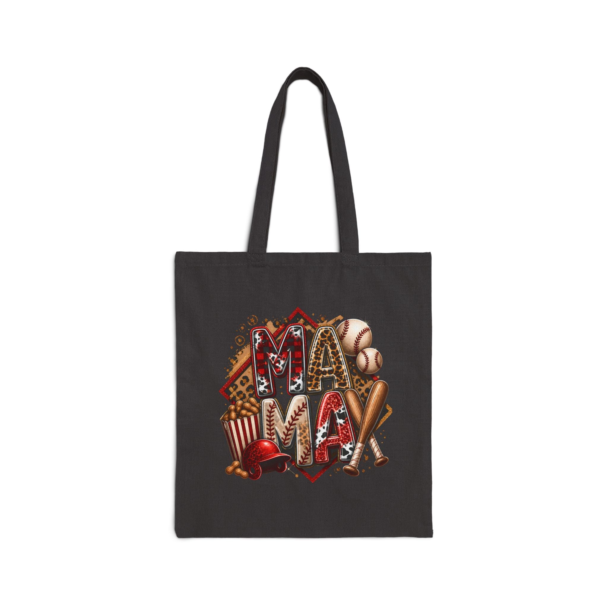 Mama Baseball Tote Bag – Vintage Sports Mom Cotton Canvas Tote
